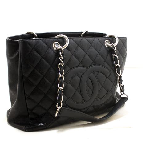 chanel tote chain bag|authentic chanel shopping bag.